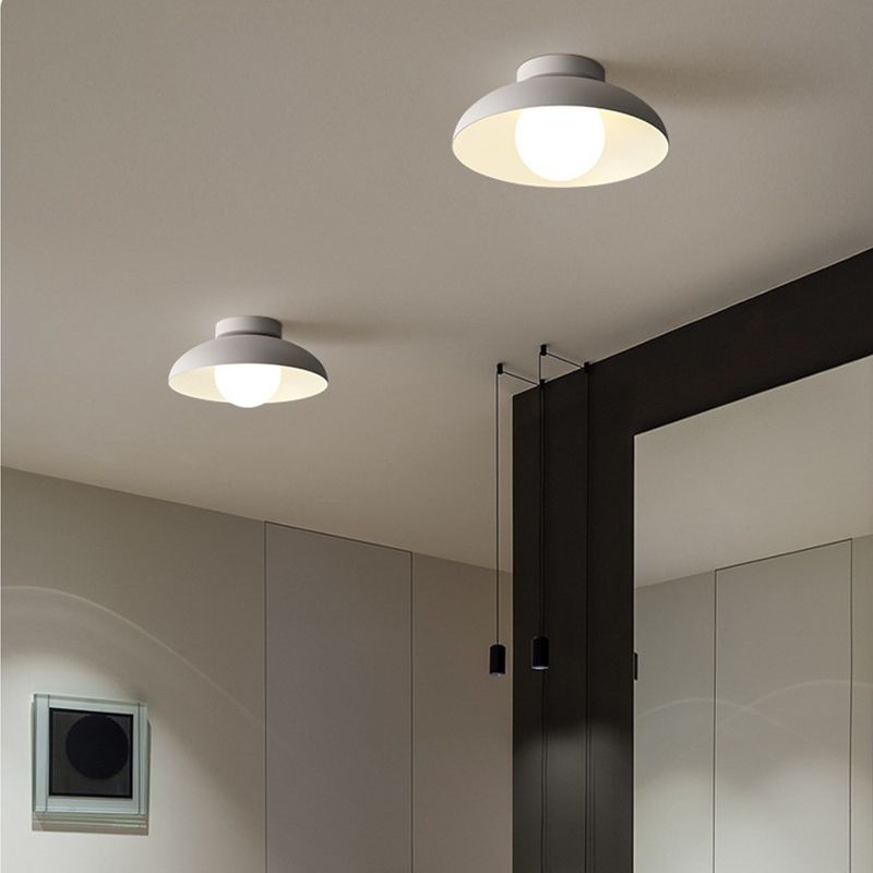 Nordic Ceiling Lighting Dome Flush Mount with Metal for Corridor