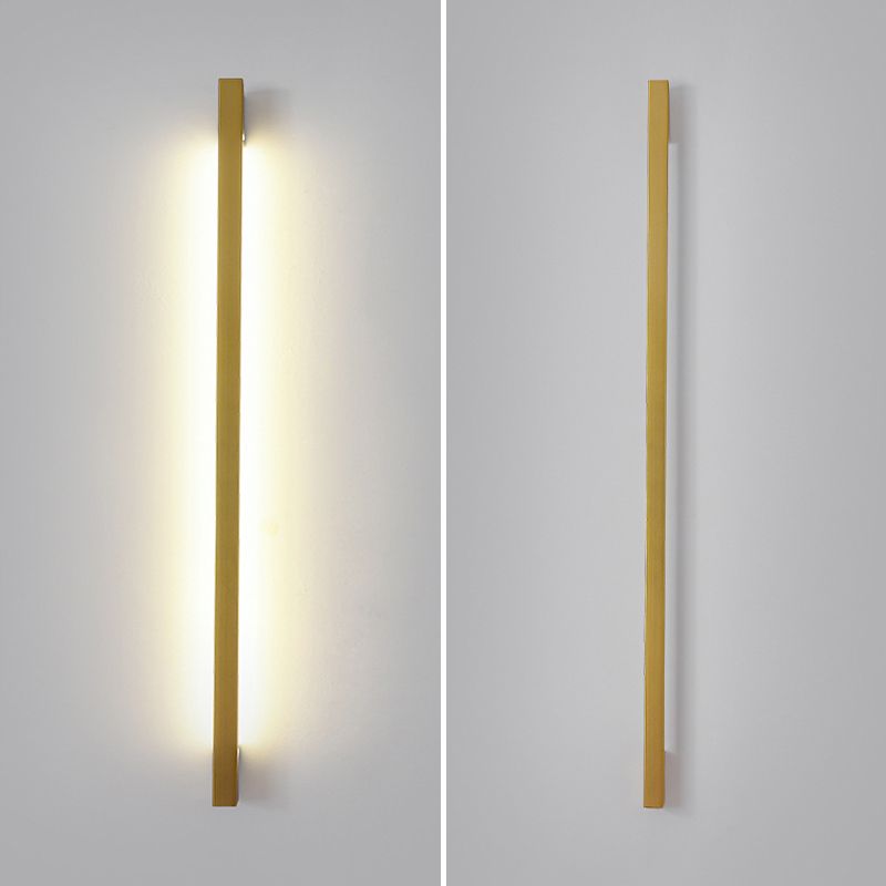 Modern Linear Vanity Lamp Metal 1-Light Vanity Wall Lights for Bathroom