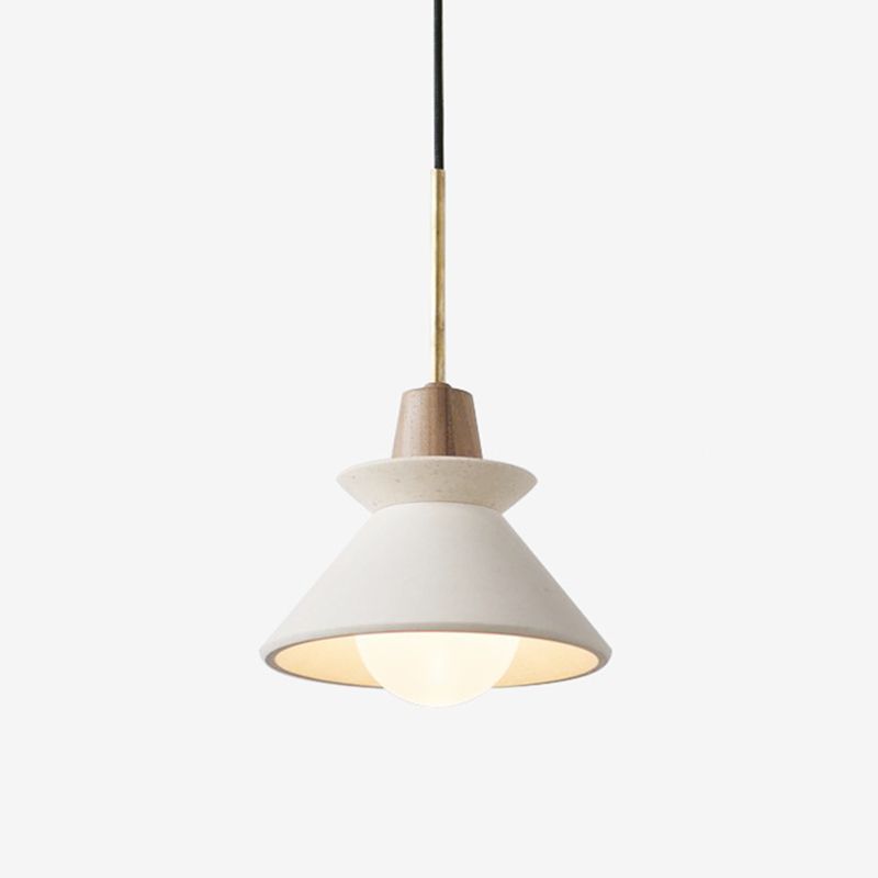 Modern Simplicity Conical Hanging Ceiling Light Cement Hanging Light for Living Room