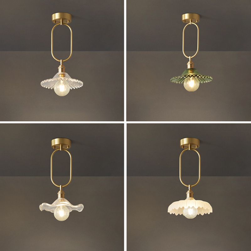 Modern Ceiling Light Creative Glass Shade Flush Mount Light Fixture for Bedroom