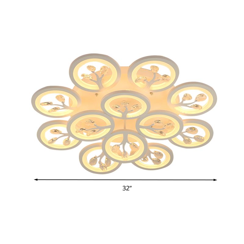 Sputnik – lampe encastrée pour salon, en acrylique Simple, 5/12/15 lumières, luminaire blanc chaud/blanc/3 couleurs