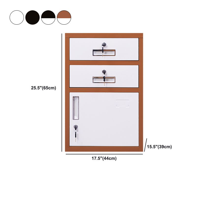 Vertical Filing Cabinet Contemporary Metal Fire-Resistant File Cabinet