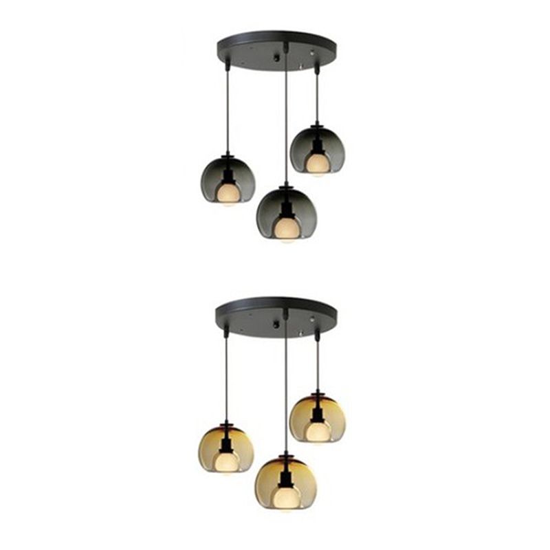 Industrial Hanging Lamps 3 Light Cluster Pendant for Kitchen Restaurant