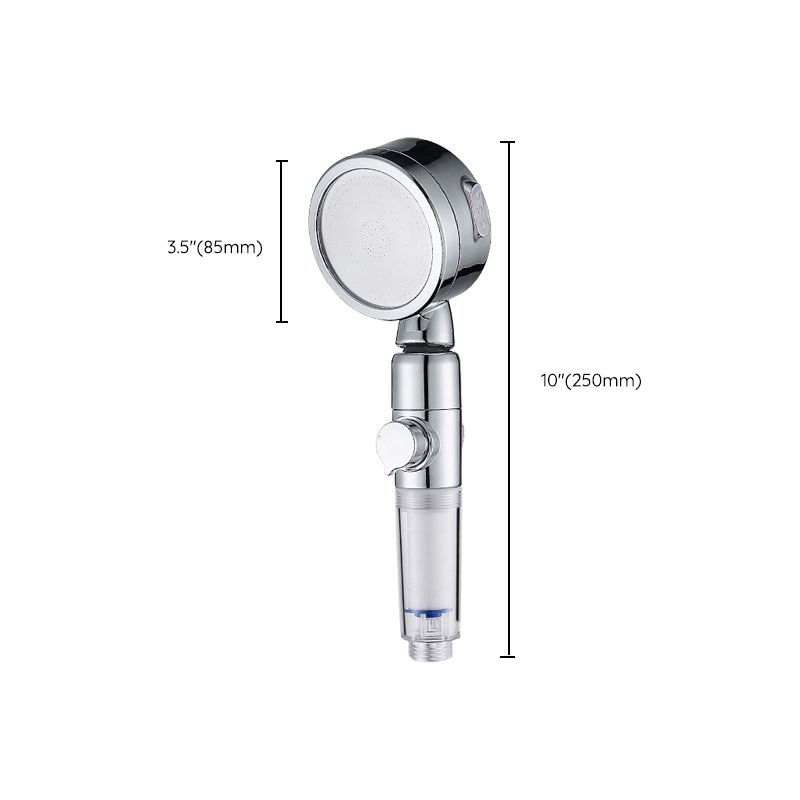 Modern Handheld Shower Head Sliver Round Standard Shower Heads