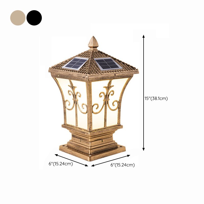 Modern Simple Aluminum Outdoor Light Solar Energy Pillar Lamp for Garden