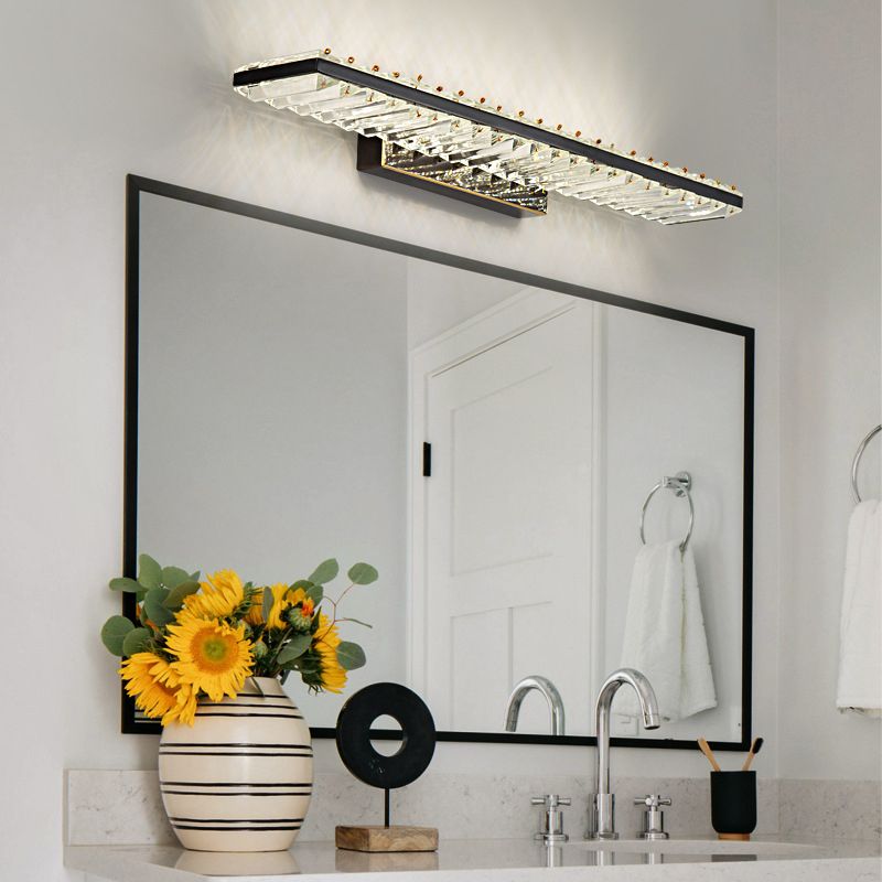 Modern Geometric Vanity Wall Lights Crystal 1-Light Vanity Wall Light Fixtures