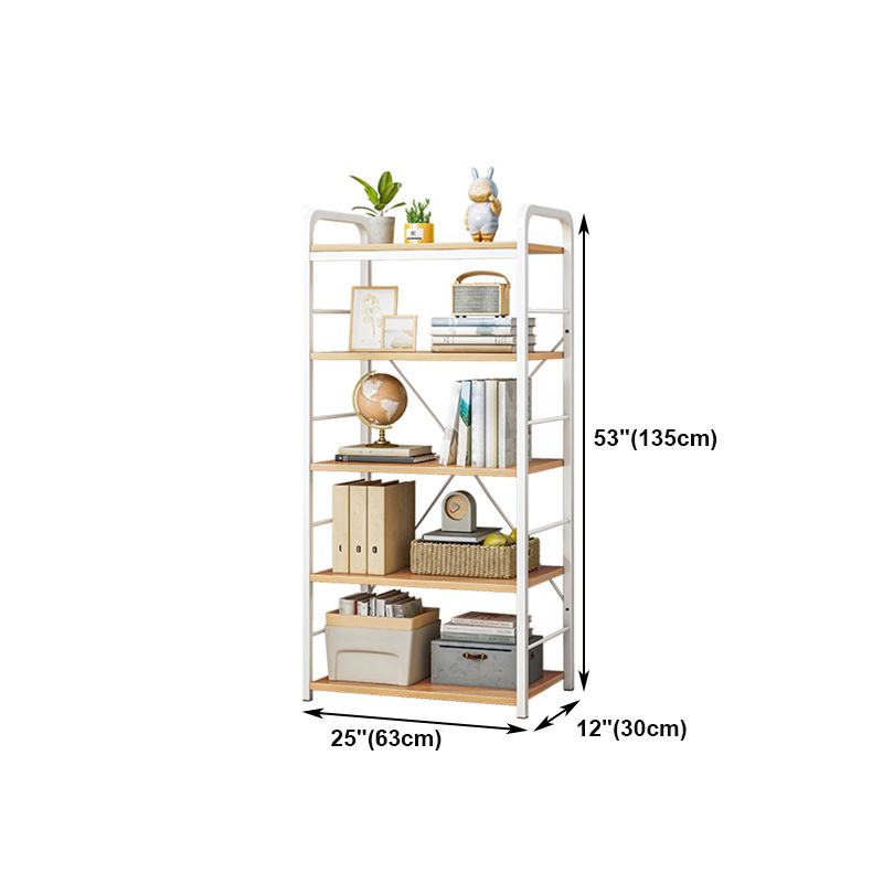 Contemporary Style Bookcase Vertical Open Back Bookshelf for Home Office