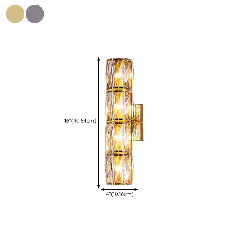 Silver/Golden Modern Bathroom Vanity Light LED Crystal Bath Bar