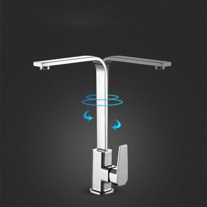 Modern 1-Handle Faucet with Water Dispenser Copper Standard Kitchen Faucet