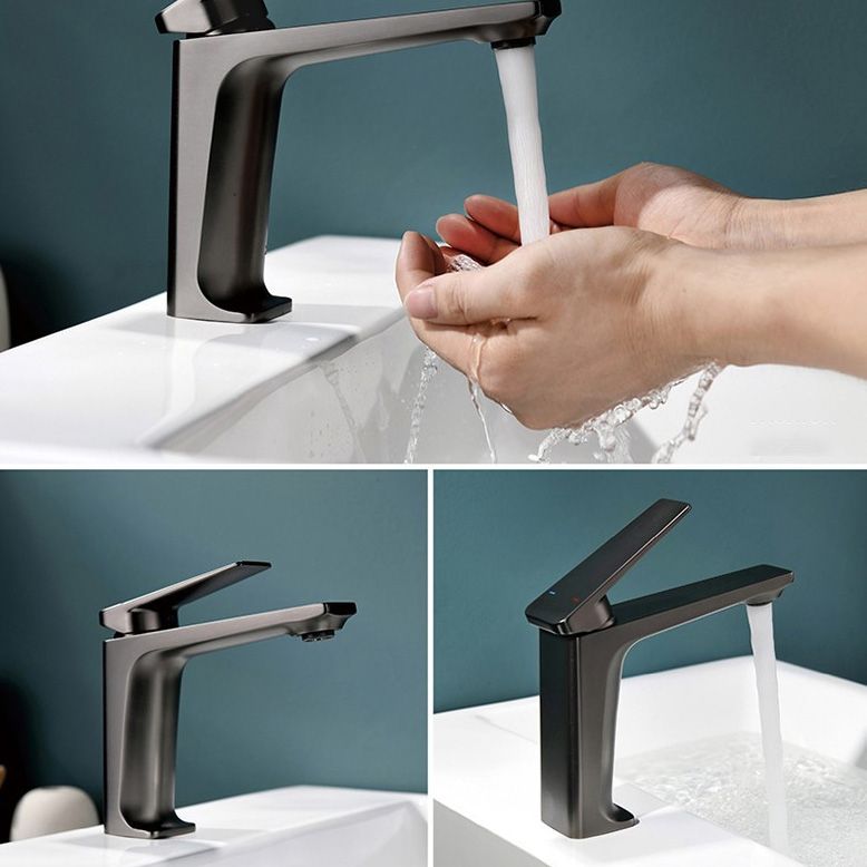 Glam Copper Vessel Faucet Lever Handles Low Arc Vessel Faucet for Bathroom