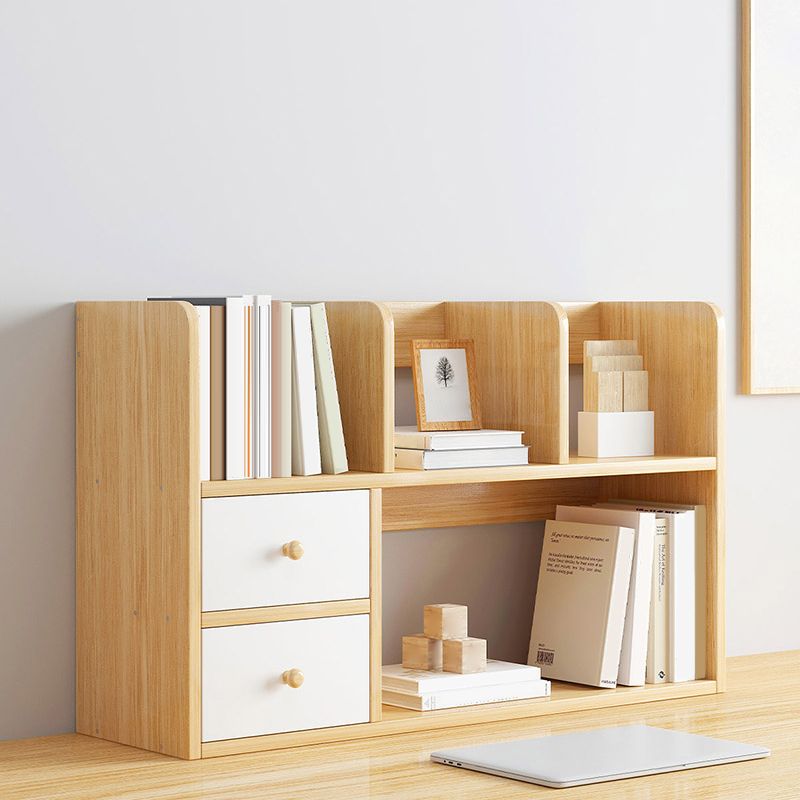 Modern Style Bookcase in Brown Color Wood Bookshelf for Office