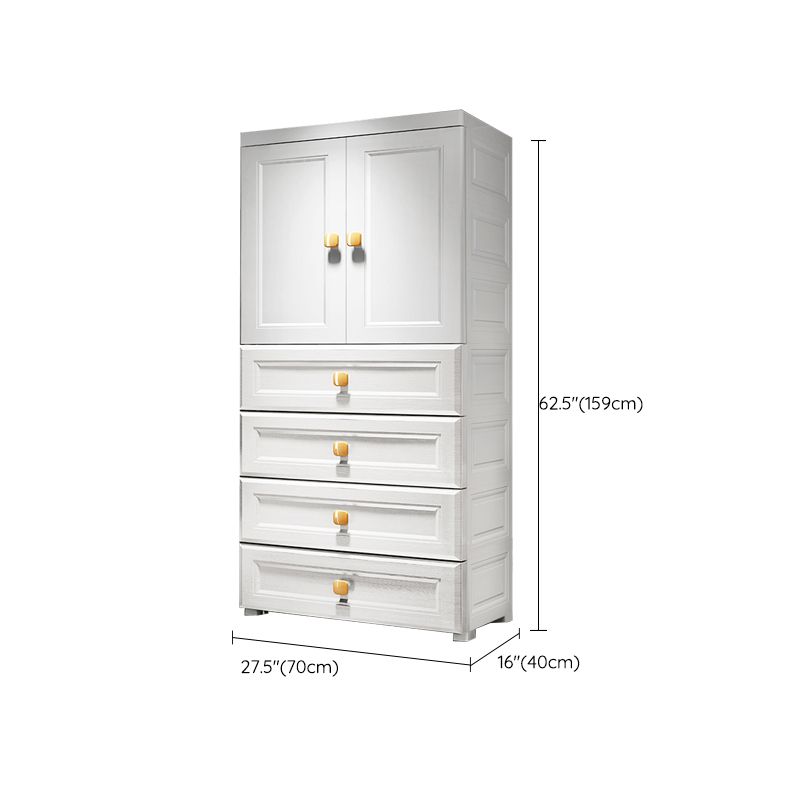 Wardrobe Armoire Plastic Contemporary Wardrobe Closet with Drawers