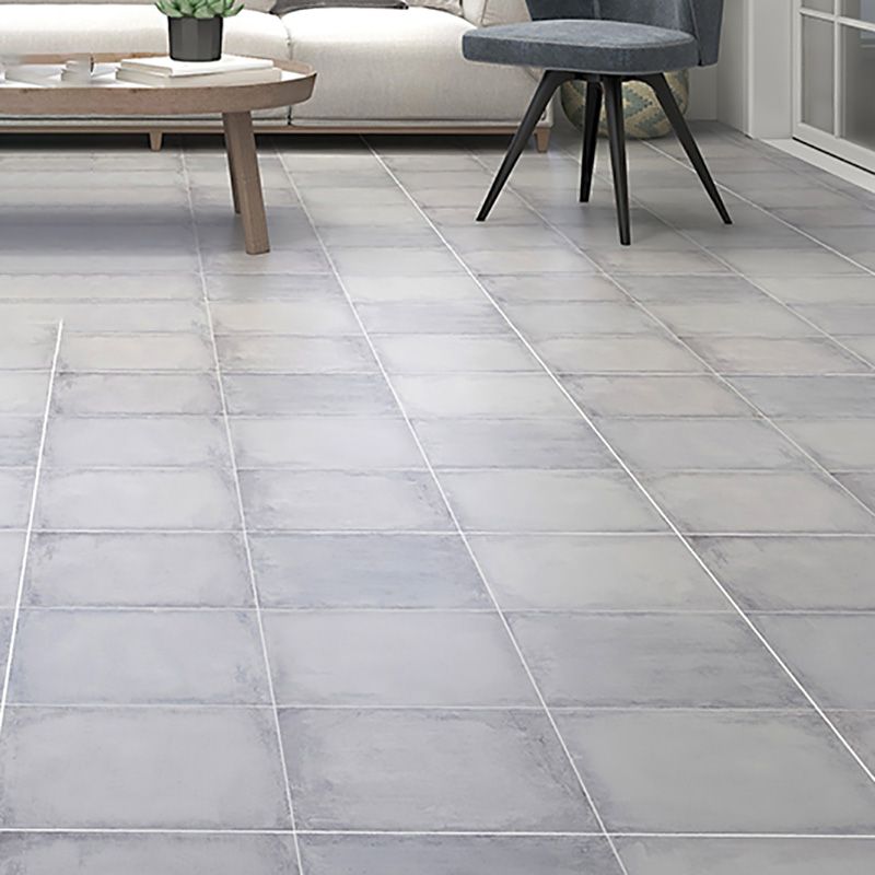 Square Floor Tile Straight Edge Slip Resistant Matte Tile for Balcony