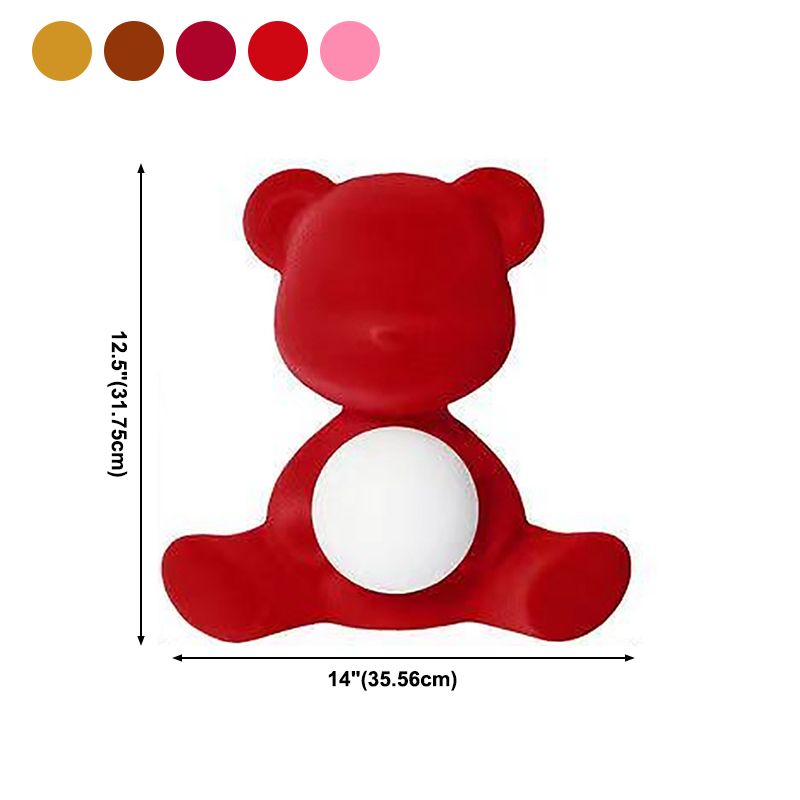 Nordic Style Little Bear Table Lamp Modern Style Glass Desk Lamp for Study Bedroom