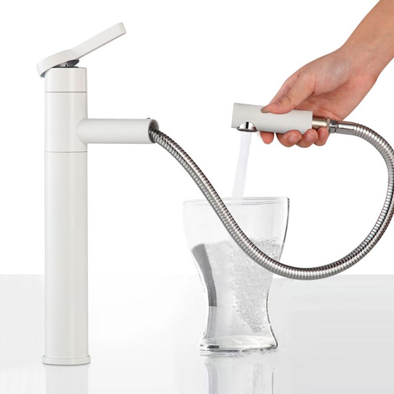 Swivel Spout Bathroom Sink Faucet with Single Handle Brass Faucet
