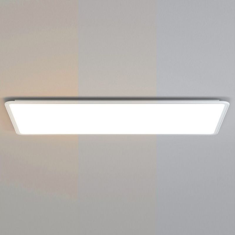 Metal Rectangle Flush Mount Light Fixture Modern 1 Light Flush Mount