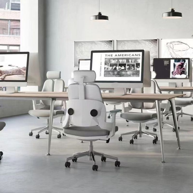 Modern Fixed Arms Desk Chair Headrest Included Task Chair for Office