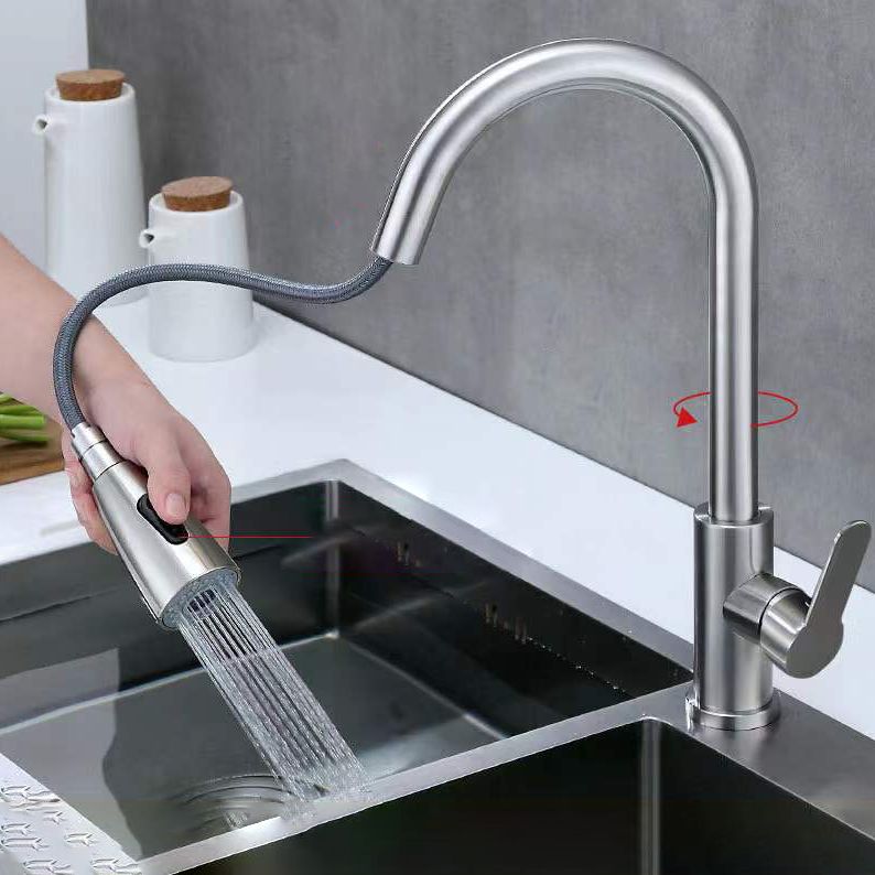 Pull Down Kitchen Standard Faucet Single Handle Faucet with Pull Out Sprayer