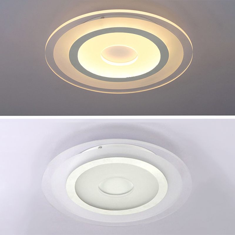 Circular Flush Mount Ceiling Lights Modern Acrylic Flushmount