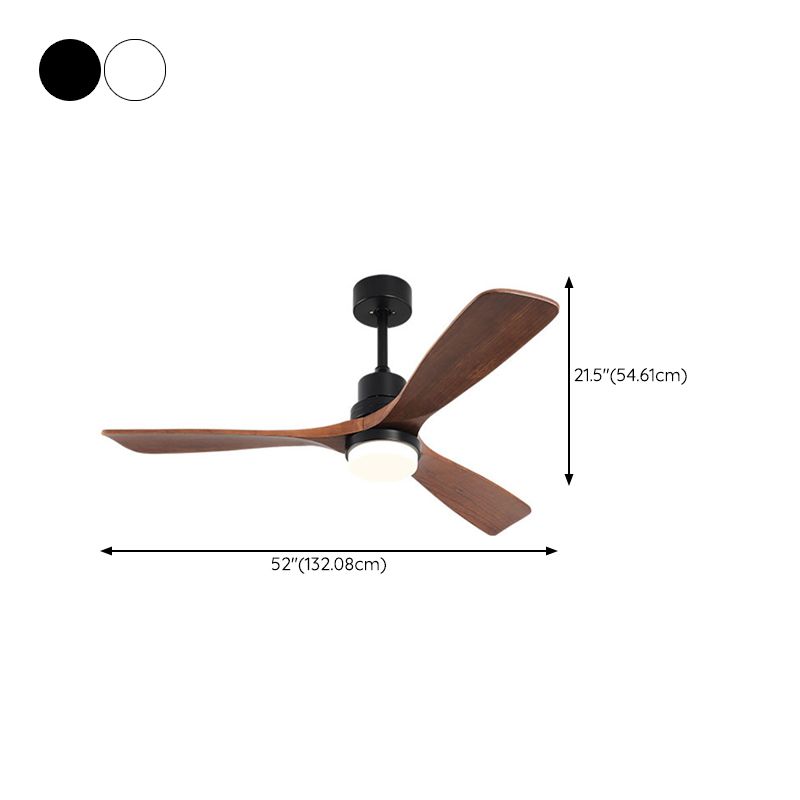 Nordic 3-Blade Ceiling Fan Lighting with Metal for Dining Room