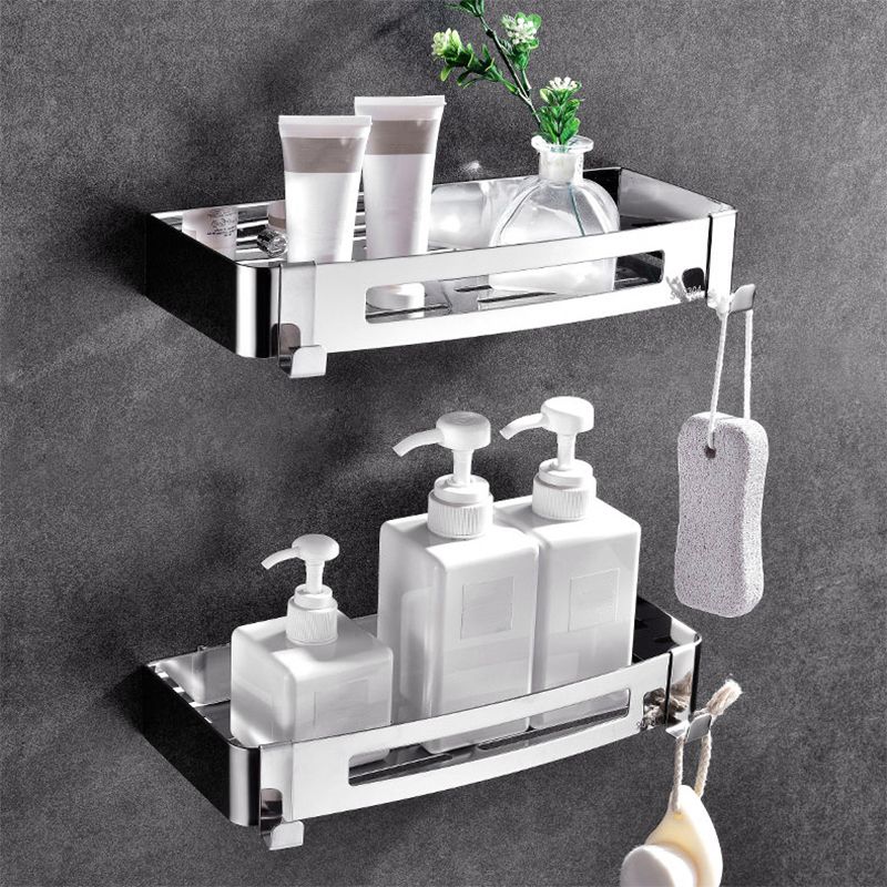 Modern Bathroom Hardware Set Silver Bath Shelf Bath Hardware Set