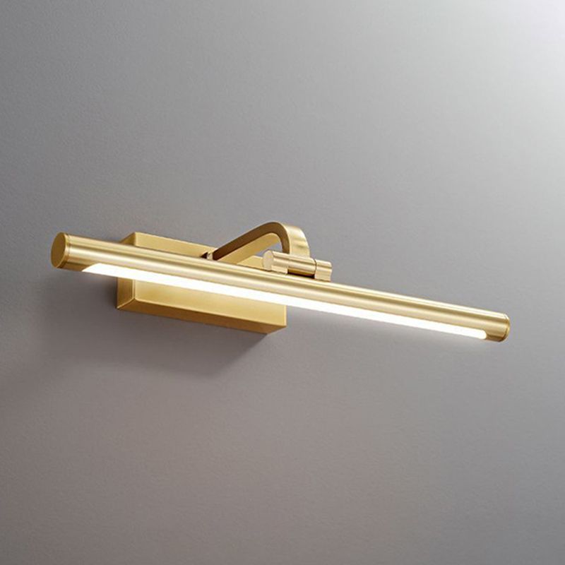 Contemporary Vanity Lights Elongated LED Wall Light Fixtures with Brass for Bathroom