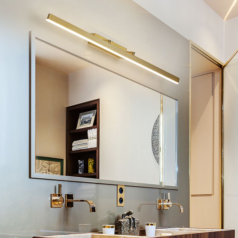 Golden LED Light Bath Bar Contemporary Vanity Lighting for Bathroom