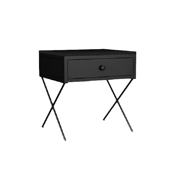 Glam 1 - Drawer Accent Table Nightstand Iron Bedside Cabinet