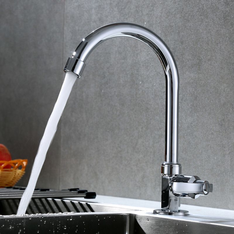 Contemporary Single Handle Faucet Standard Kitchen Faucet Pull down 1-Hold  Water Filler