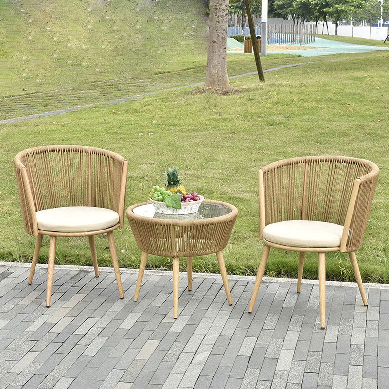 Contemporary Patio Table Outdoor Open-air Round Bistro Table