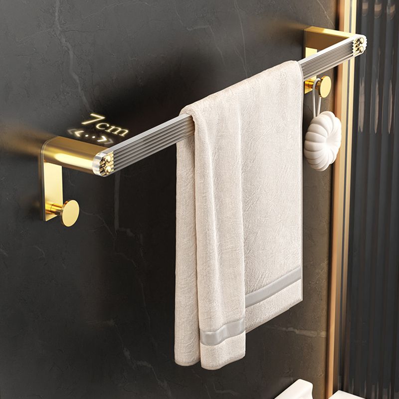 Bathroom Accessory Set in Gold Metal and Acrylic Bath Hardware Set