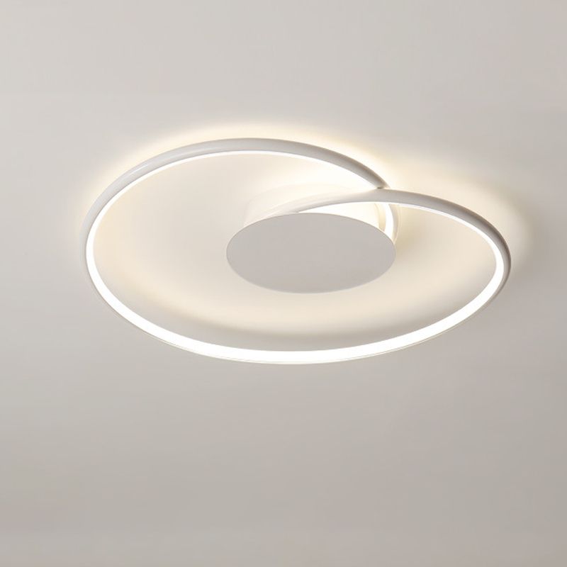 White Acrylic Shaded Ceiling Light LED Modern Flush Mount Lighting for Room