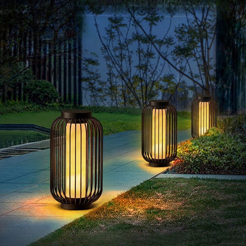 Modern LED Pillar Lighting Fixture Simplicity Solar Light for Garden