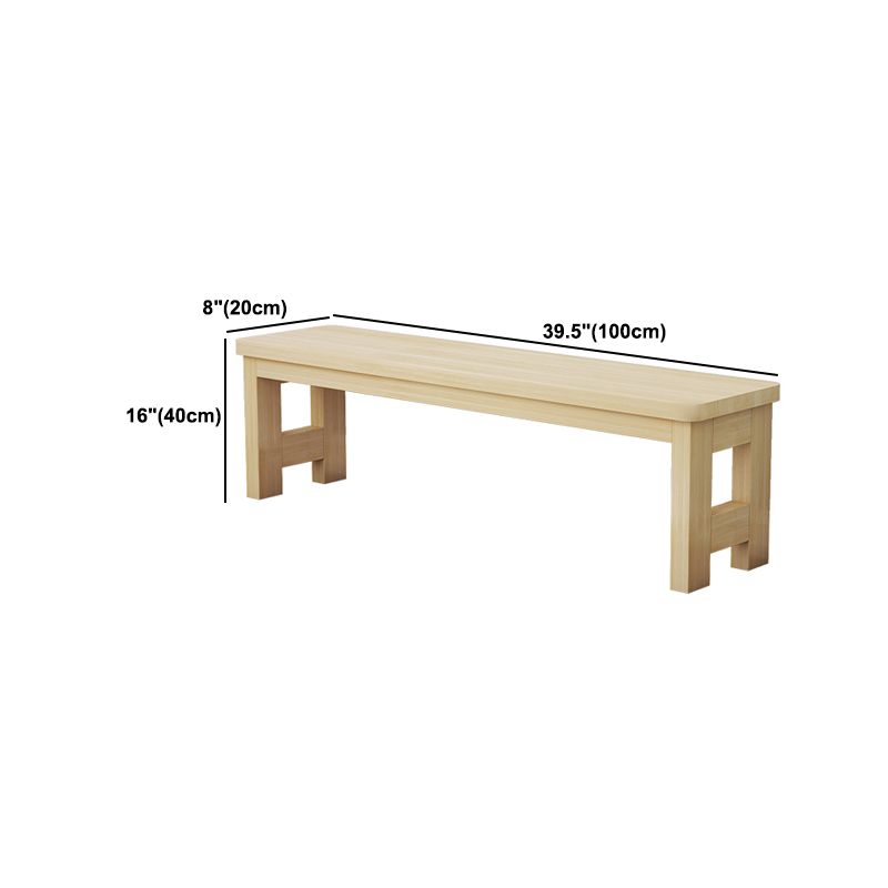 Modern Seating Bench 15.75 Inch H Pine Bench with Squared Legs