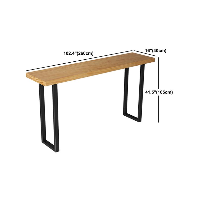 Rectangle Bar Dining Table Contemporary Bar Dining Table with Black Sled Base