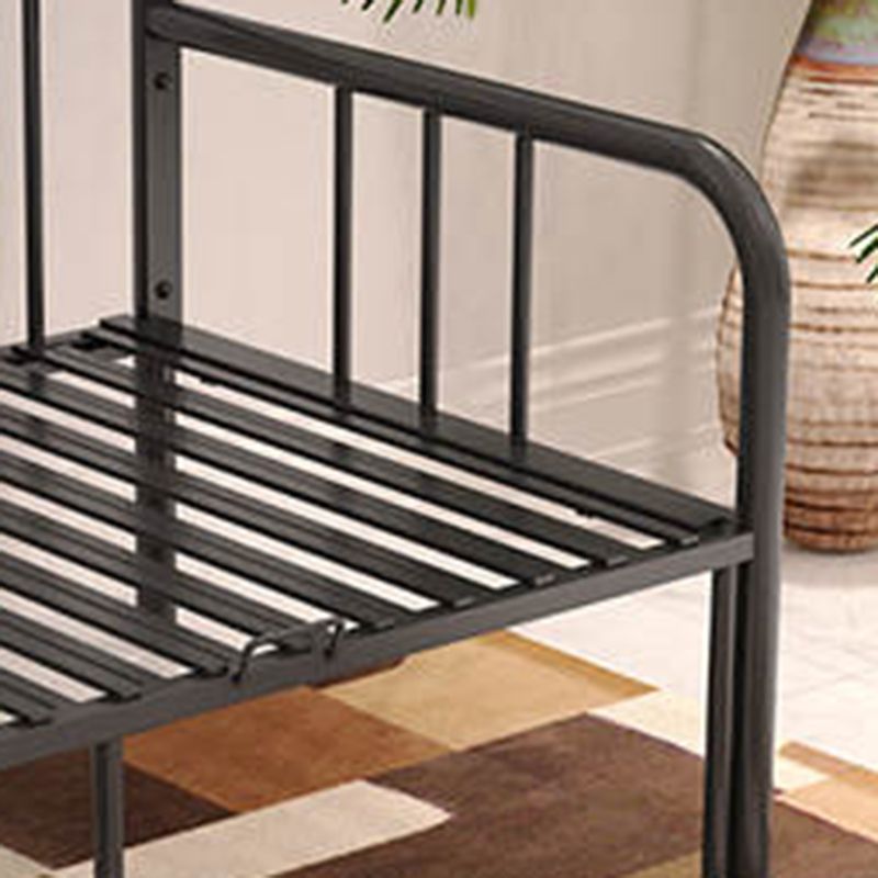 Open Frame Panel Daybed Contemporary Metal Bed with Headboard