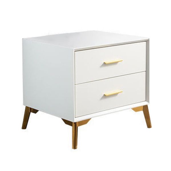 Contemporary Accent Table Nightstand 2 Drawers Night Table for Home