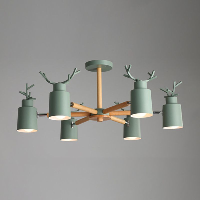 Antler Shape Pendant Chandeliers Modern Wood Hanging Chandeliers