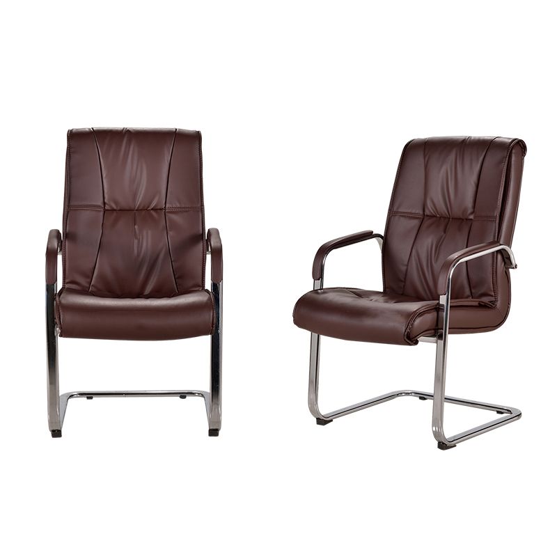 Faux Leather and Chrome Frame Office High Back Computer Chair