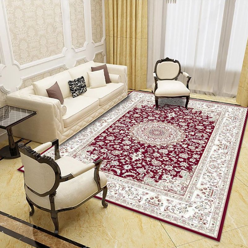 Moroccan Southwestern Print Rug Polyester Carpet Stain Resistant Area Carpet for Home Decoration