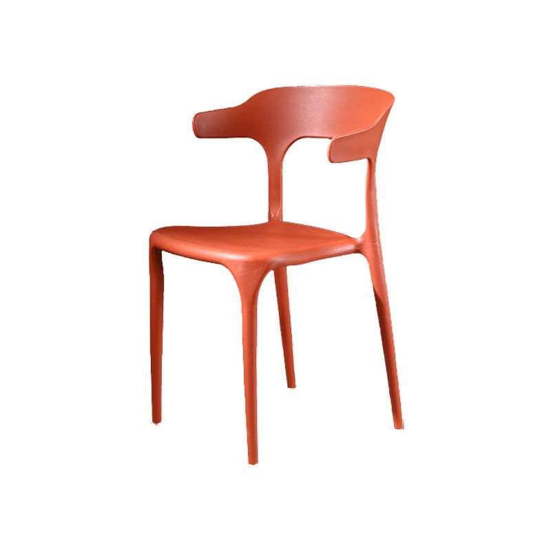 Nordic Style Side Chair Plastic Open Back Dining Side Chair for Patio Dining