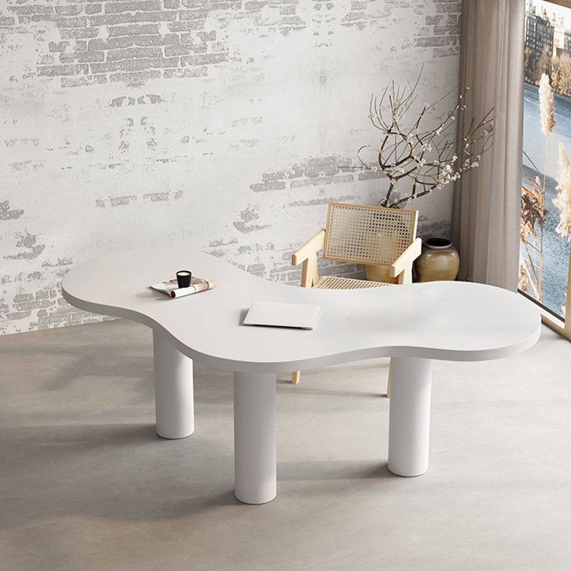 Special Shaped Executive Desk White Wooden Office Desk for Office