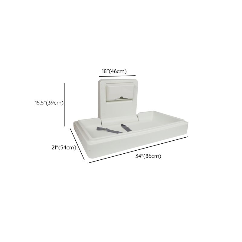 Modern Baby Changing Table with Storage, Folding Changing Table in Matte Finish