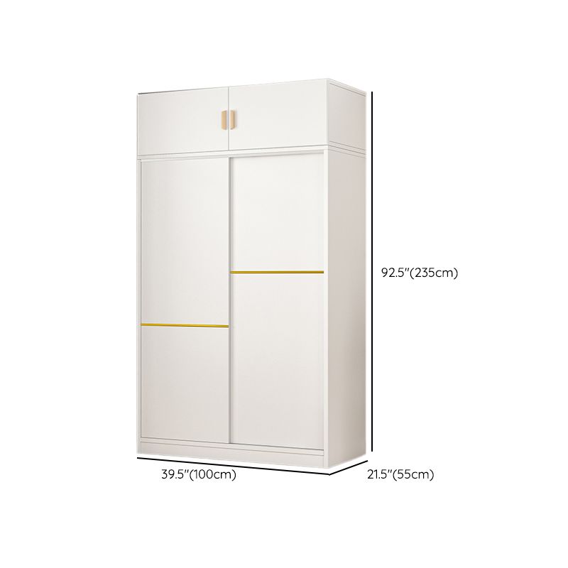 Urban Wooden Coat Locker in White Matte Finish 3-Drawer Kid's Wardrobe