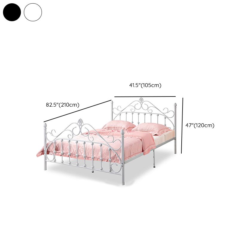 Contemporary Kids Bed Headboard Metal No Theme Standard Bed with Footboard