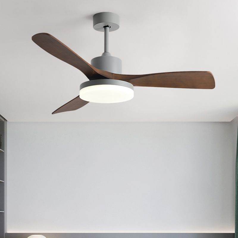 Simplicity 3-Blade Ceiling Fan Lighting in Brown for Dining Room