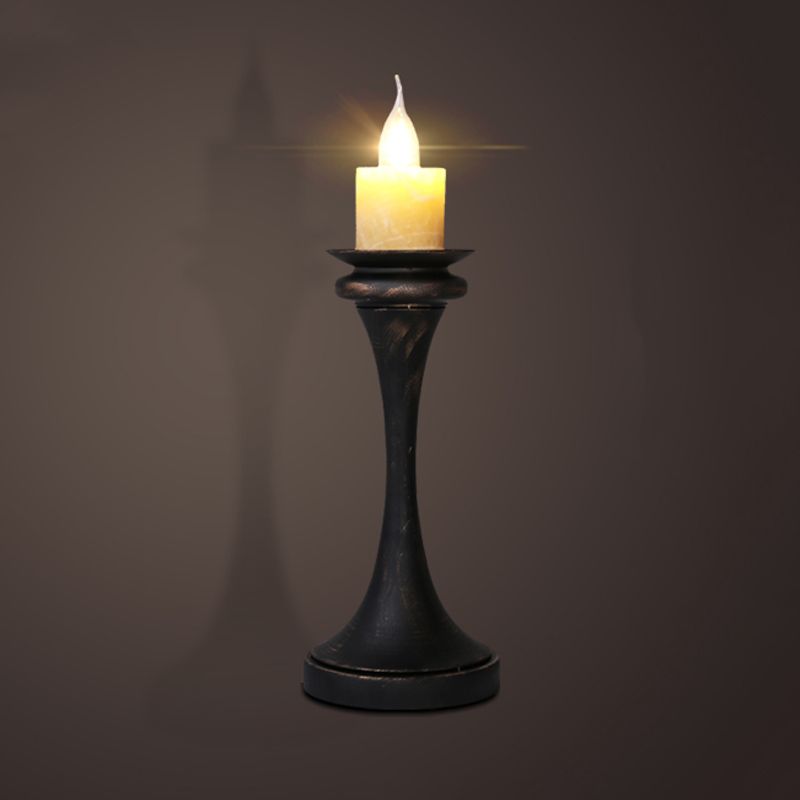 1 Light Desk Light Warehouse Style Candelabra Marble Table Lighting in Brass/Bronze with Metal Column Base