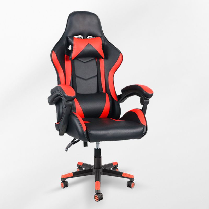 Modern Desk Chair Leather Ergonomic Gaming Chair High-Back Chair with Wheels