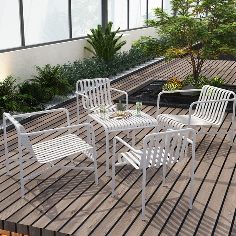 Modern Geometric Waterproof Courtyard Table Iron Outdoor Table