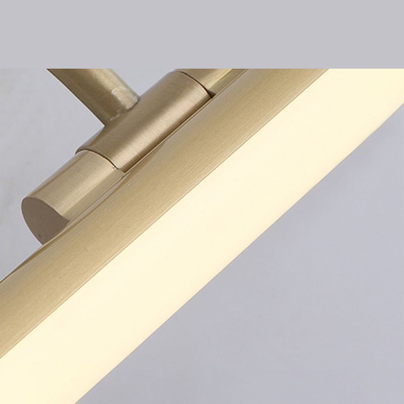 Tête de tête linéaire à tête linéaire réglable minimalisme moderne vanité de laiton lumière neutre pour l'armoire de salle de bain